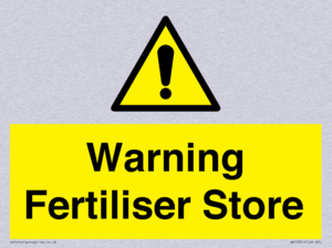 Warning Fertiliser Store